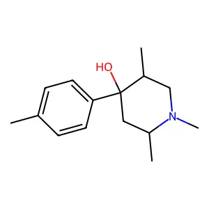 1,2,5-Trimethyl-4-(4-methylphenyl)piperidin-4-ol structure