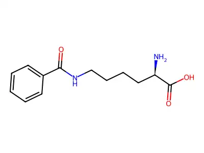 (2R)-2-amino-6-(phenylformamido)hexanoic acid structure