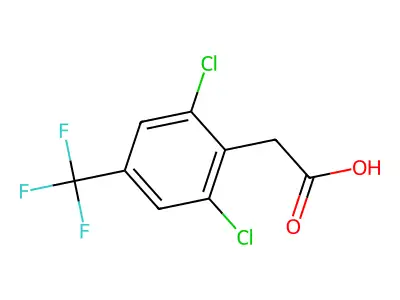 2,6-Dichloro-4-(trifluoromethyl)phenylacetic acid structure