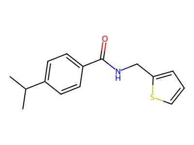 N-(2-thienylmethyl)-4-isopropylbenzamide structure