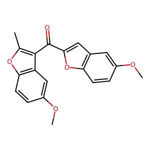 (5-Methoxy-1-benzofuran-2-yl)(5-methoxy-2-methyl-1-benzofuran-3-yl)methanone structure