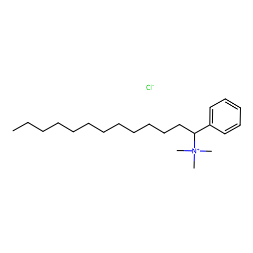 N,N,N-Trimethyl-1-phenyltridecan-1-aminium chloride structure