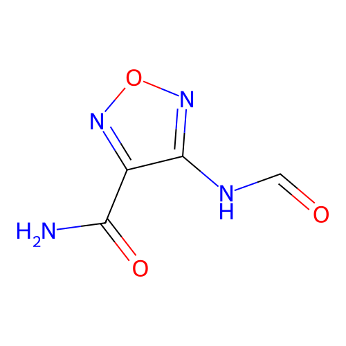 4-Formamido-1,2,5-oxadiazole-3-carboxamide structure