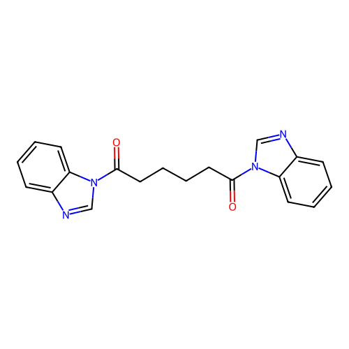 1,6-bis(1H-benzimidazol-1-yl)hexane-1,6-dione structure