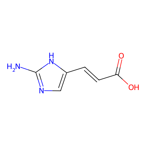 3-(2-氨基-1H-咪唑-5-基)丙烯酸 structure