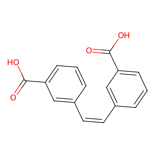 3-[(1Z)-2-(3-carboxyphenyl)vinyl]benzoic acid structure