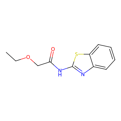 N-(1,3-benzothiazol-2-yl)-2-ethoxyacetamide structure