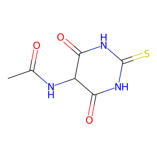 Acetamide, N-(3,4,5,6-tetrahydro-4,6-dioxo-2-mercapto-5-pymidyl)- structure