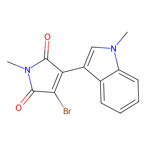 3-Bromo-1-methyl-4-(1-methyl-1H-indol-3-yl)-1H-pyrrole-2,5-dione structure