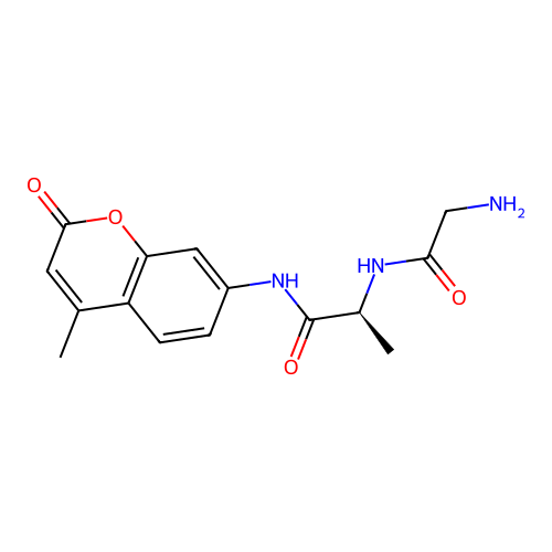 (2S)-2-[(2-aminoacetyl)amino]-N-(4-methyl-2-oxochromen-7-yl)propanamide structure