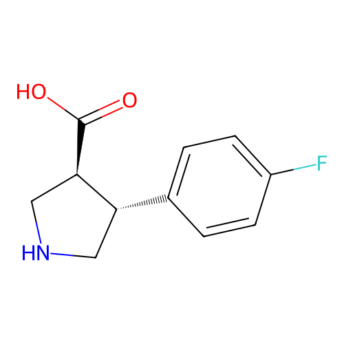 (3S,4R)-4-(4-fluorophenyl)pyrrolidine-3-carboxylic acid structure