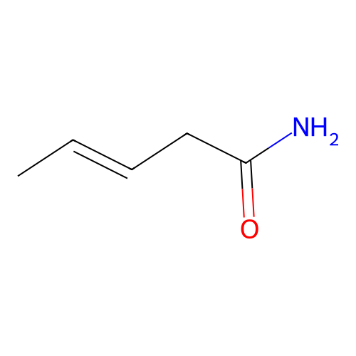 (3E)-Pent-3-enamide structure