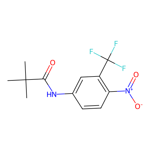 N-(4-nitro-3-(trifluoromethyl)phenyl)pivalamide structure