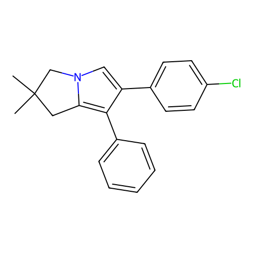 6-(4-Chlorophenyl)-2,2-dimethyl-7-phenyl-2,3-dihydro-1H-pyrrolizine structure