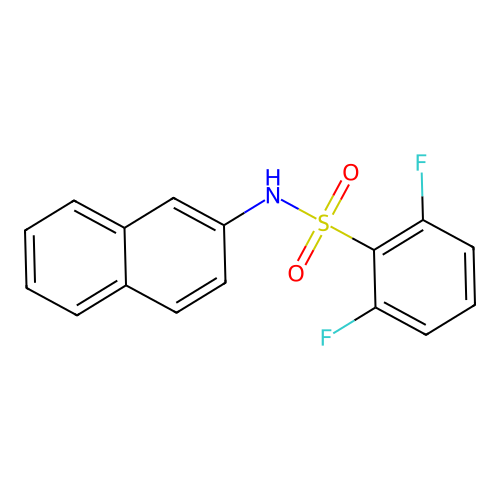 2,6-difluoro-N-(2-naphthyl)benzenesulfonamide structure