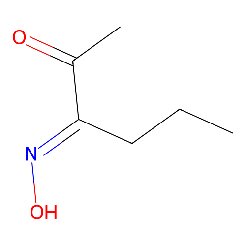 2,3-Hexanedione, 3-oxime structure