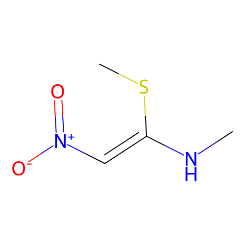 1-Methylthio-1-methylamino-2-nitroethylene structure