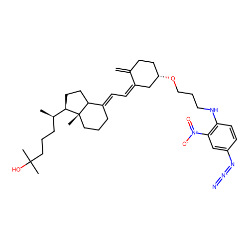 25-hydroxyvitamin D3 3'-(N-(4-azido-2-nitrophenyl)amino)propyl ether structure