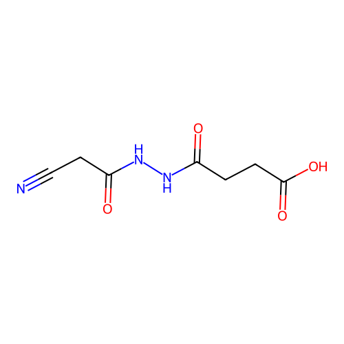 4-[2-(Cyanoacetyl)hydrazinyl]-4-oxobutanoic acid structure