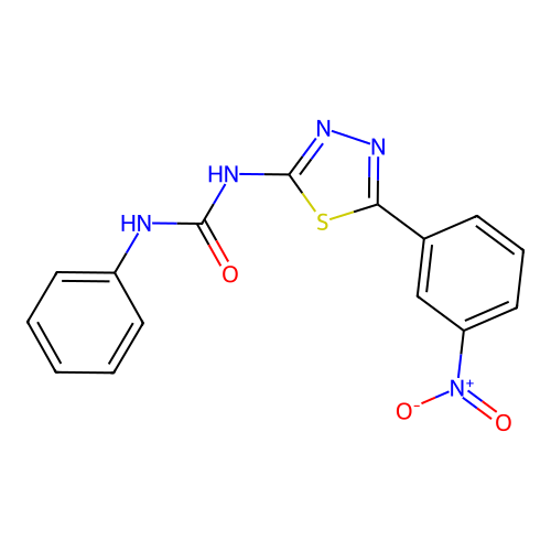 1-(5-(3-Nitrophenyl)-1,3,4-thiadiazol-2-yl)-3-phenylurea structure