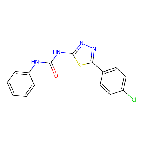 N-[5-(4-chlorophenyl)-1,3,4-thiadiazol-2-yl]-N'-phenylurea structure
