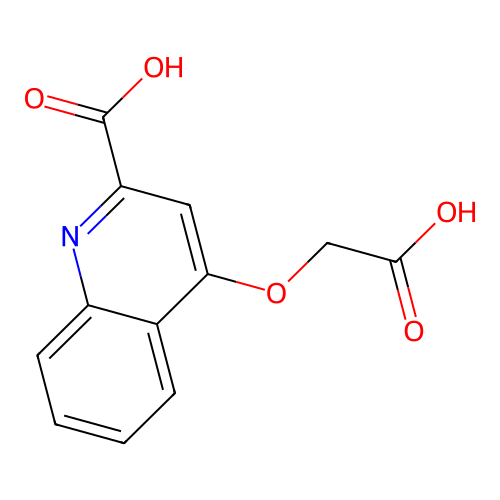 4-Carboxymethyloxy-2-quinolinecarboxylic acid structure