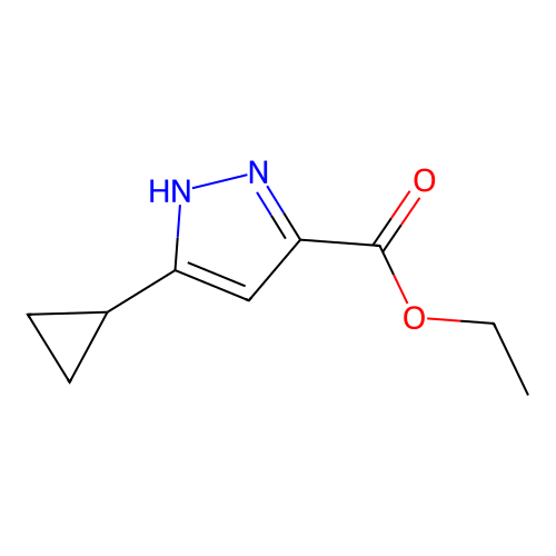 ethyl 5-cyclopropyl-1H-pyrazole-3-carboxylate structure