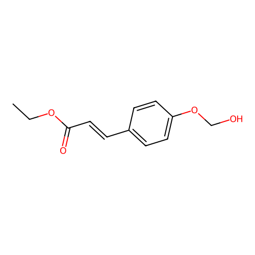 Ethyl hydroxymethoxycinnamate structure