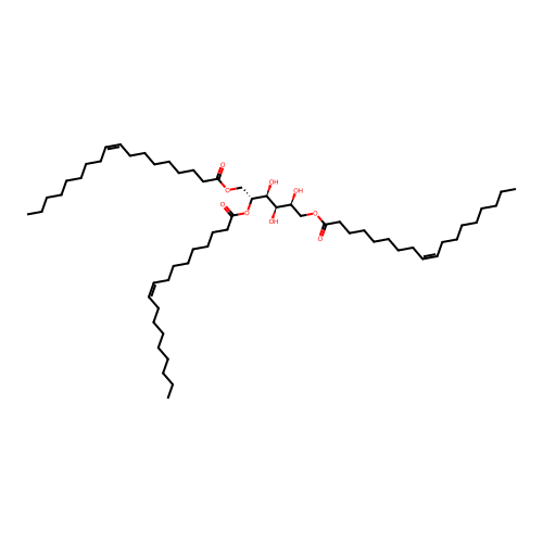 D-Glucitol, tri-(9Z)-9-octadecenoate structure