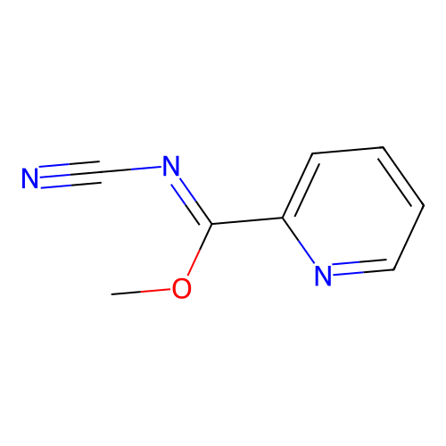 2-Pyridinecarboximidic acid, N-cyano-, methyl ester structure