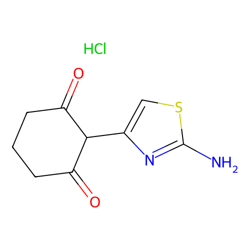 2-(2-Aminothiazol-4-yl)cyclohexane-1,3-dione hydrochloride structure