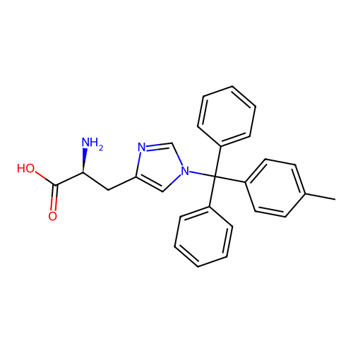 H-His(1-mtt)-OH structure