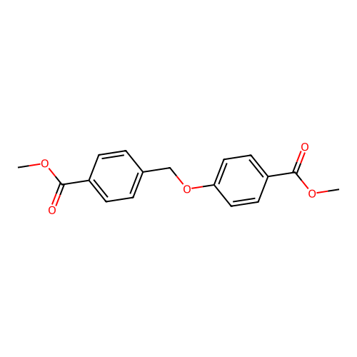 Methyl 4-[[4-(methoxycarbonyl)phenoxy]methyl]benzoate structure