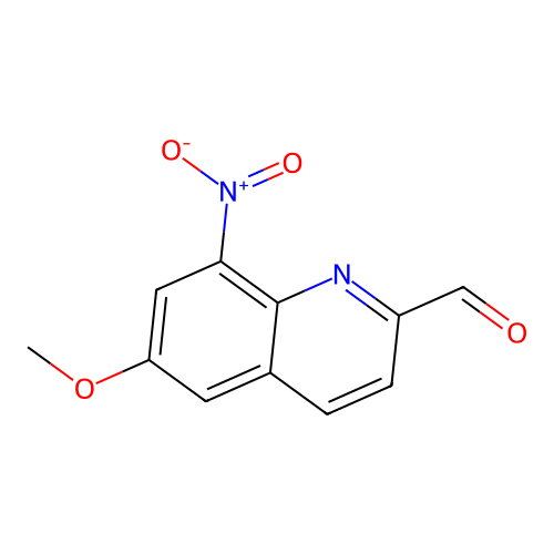 6-Methoxy-8-nitro-2-quinoline aldehyde structure