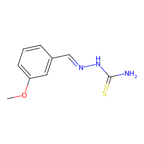 3-Methoxybenzaldehyde thiosemicarbazone structure