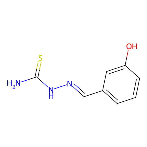 [(E)-(3-hydroxyphenyl)methylideneamino]thiourea structure