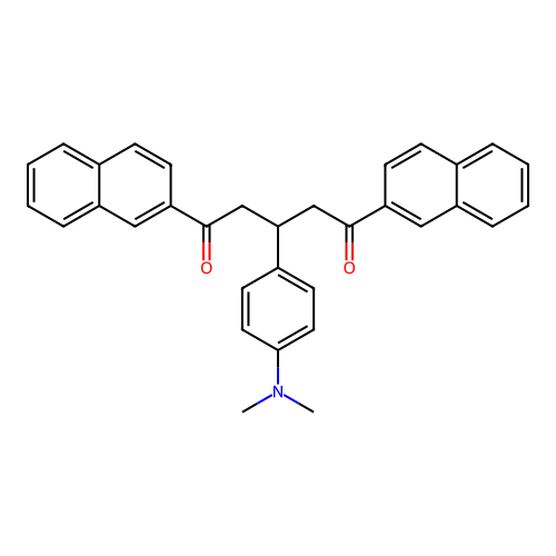 3-(4-(Dimethylamino)phenyl)-1,5-di(naphthalen-2-yl)pentane-1,5-dione structure
