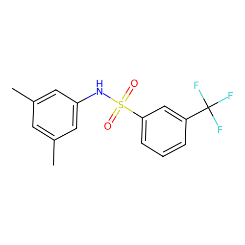 N-(3,5-dimethylphenyl)-3-(trifluoromethyl)benzenesulfonamide structure