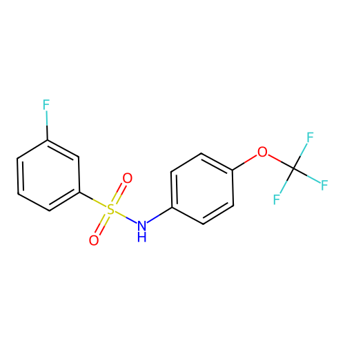 3-fluoro-N-[4-(trifluoromethoxy)phenyl]benzenesulfonamide structure