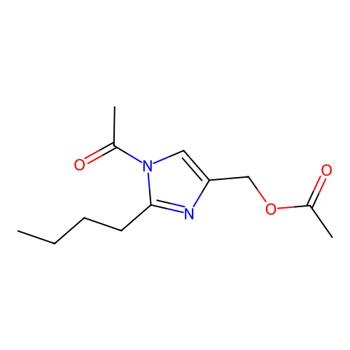 (1-Acetyl-2-butylimidazol-4-yl)methyl acetate structure
