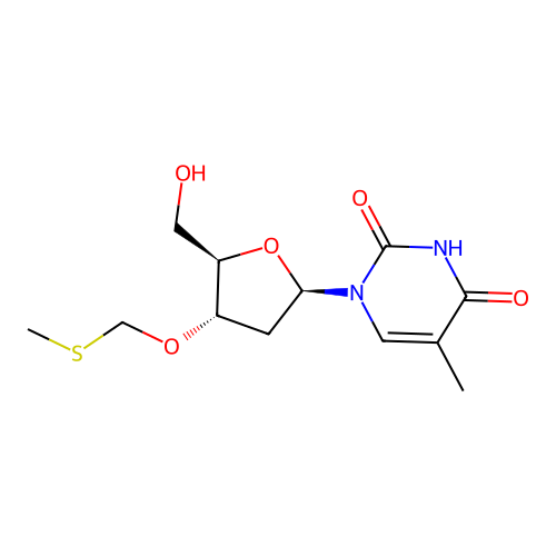 3'-O-(methylthiomethyl)thymidine structure