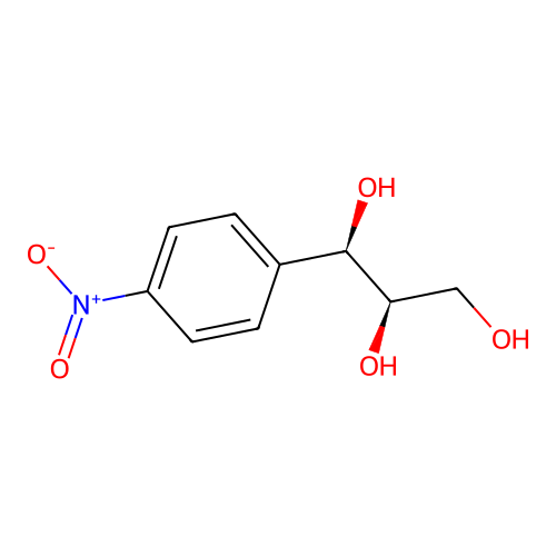 (1R,2R)-1-(4-nitrophenyl)propane-1,2,3-triol structure