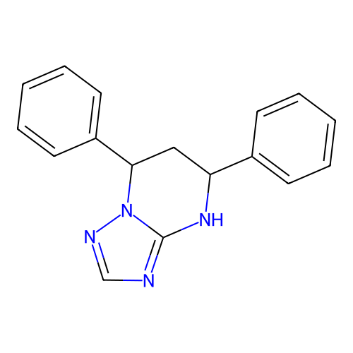 5,7-Diphenyl-4,5,6,7-tetrahydro[1,2,4]triazolo[1,5-a]pyrimidine structure