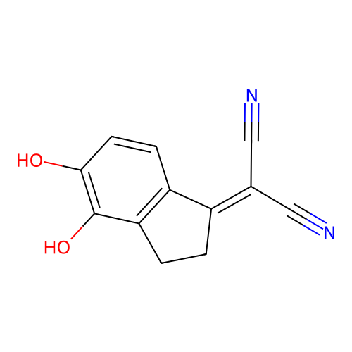 (4,5-Dihydroxyindanylidene)malononitrile structure