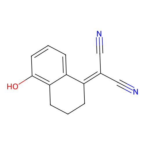 2-(5-Hydroxy-1,2,3,4-tetrahydronaphthalen-1-ylidene)propanedinitrile structure