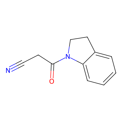 3-(2,3-dihydro-1H-indol-1-yl)-3-oxopropanenitrile structure