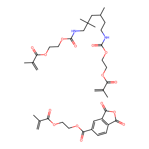 Tegdma-udma copolymer structure