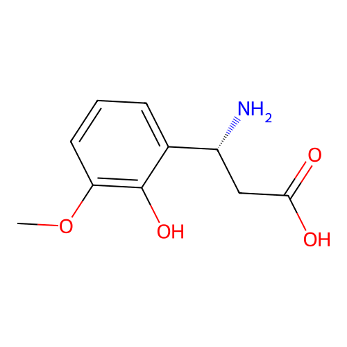 (R)-3-Amino-3-(2-hydroxy-3-methoxyphenyl)propanoic acid structure