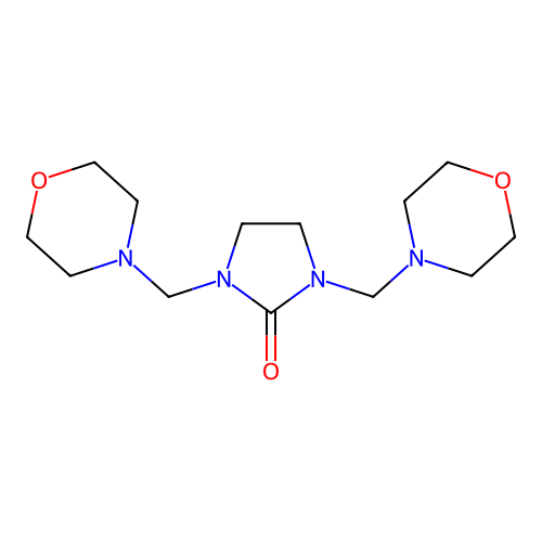 1,3-Bis(morpholin-4-ylmethyl)imidazolidin-2-one structure