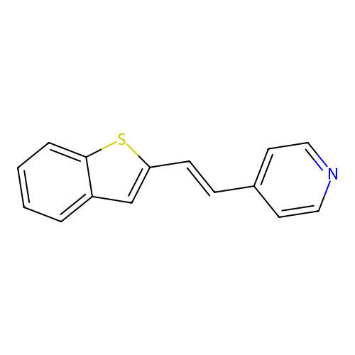 4-(2-Benzo(B)thiophen-2-YL-vinyl)-pyridine structure